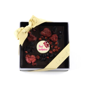 Dark chocolate tablet with berries - Happy Father's Day