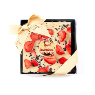 Chocolate Tablet with champagne filling and Strawberry - Happy Fathers Day