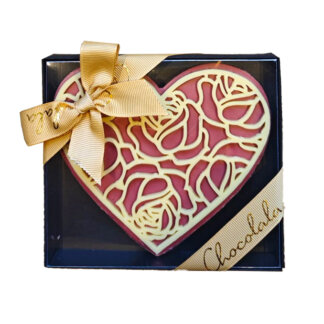 Sudamekujuline rubiinsokolaadist tahvel sampanja-Heart-shaped tablet with ruby chocolate and champagne-120g